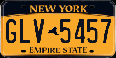 NY license plate GLV5457