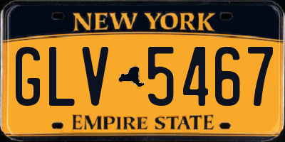 NY license plate GLV5467