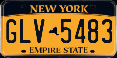 NY license plate GLV5483
