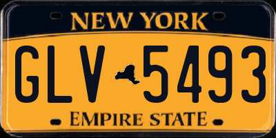 NY license plate GLV5493