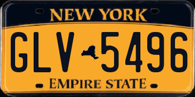 NY license plate GLV5496
