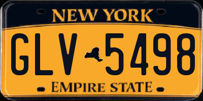 NY license plate GLV5498