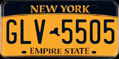 NY license plate GLV5505