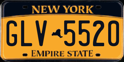 NY license plate GLV5520