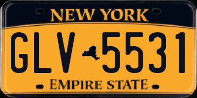 NY license plate GLV5531