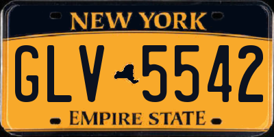 NY license plate GLV5542