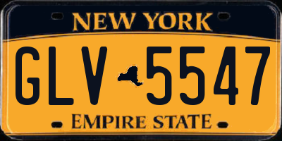 NY license plate GLV5547