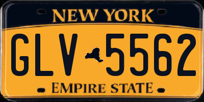 NY license plate GLV5562