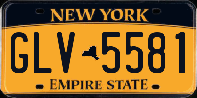 NY license plate GLV5581