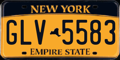NY license plate GLV5583