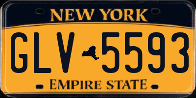 NY license plate GLV5593
