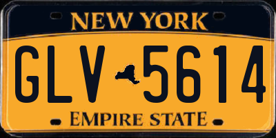 NY license plate GLV5614