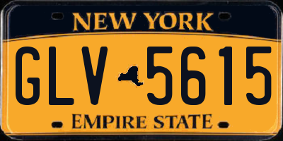 NY license plate GLV5615