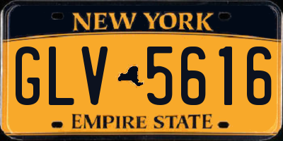 NY license plate GLV5616