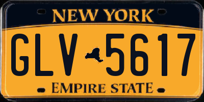 NY license plate GLV5617