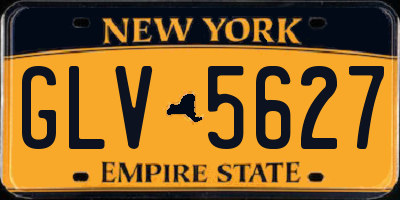 NY license plate GLV5627