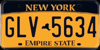 NY license plate GLV5634