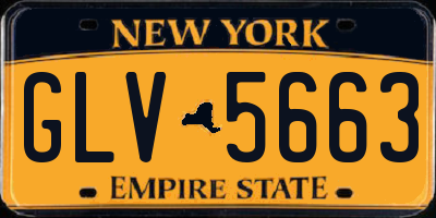 NY license plate GLV5663
