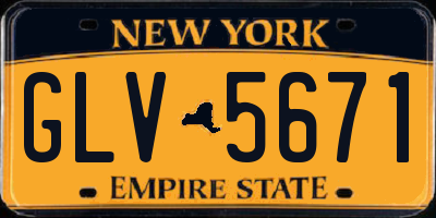 NY license plate GLV5671