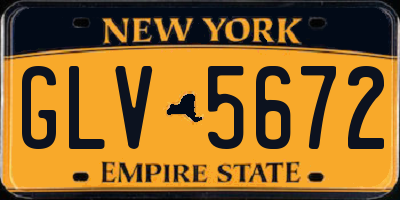 NY license plate GLV5672