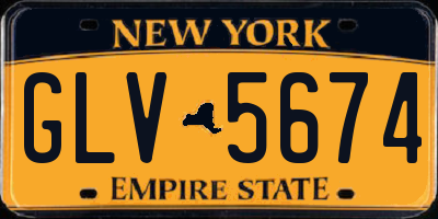NY license plate GLV5674