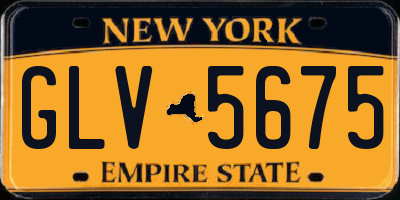 NY license plate GLV5675