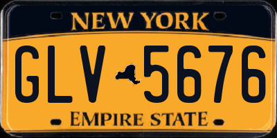 NY license plate GLV5676
