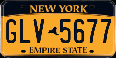 NY license plate GLV5677