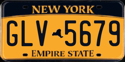 NY license plate GLV5679