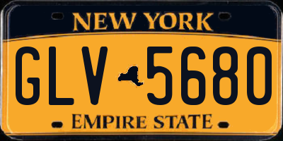 NY license plate GLV5680