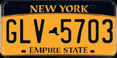 NY license plate GLV5703