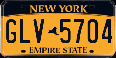 NY license plate GLV5704