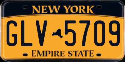 NY license plate GLV5709