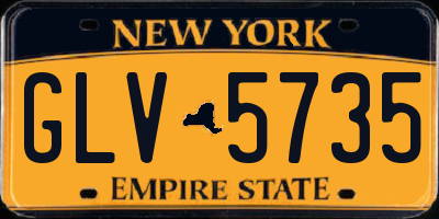 NY license plate GLV5735