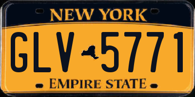 NY license plate GLV5771