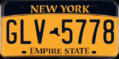 NY license plate GLV5778