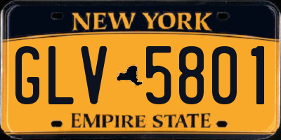 NY license plate GLV5801