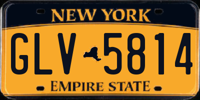 NY license plate GLV5814