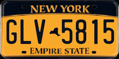 NY license plate GLV5815