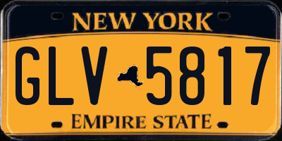 NY license plate GLV5817