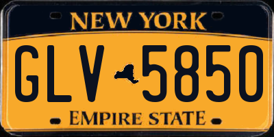 NY license plate GLV5850