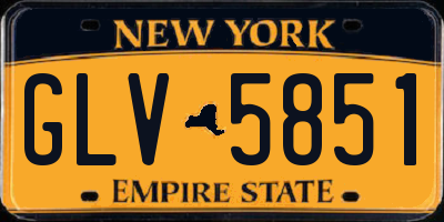 NY license plate GLV5851