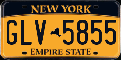 NY license plate GLV5855