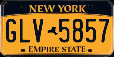 NY license plate GLV5857