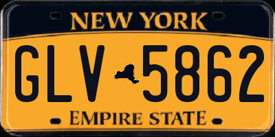 NY license plate GLV5862