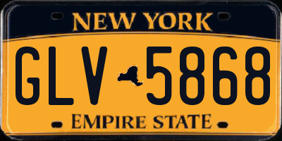 NY license plate GLV5868