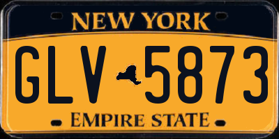NY license plate GLV5873