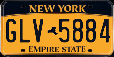 NY license plate GLV5884