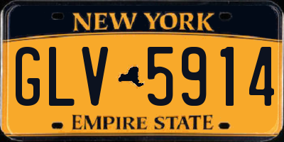 NY license plate GLV5914