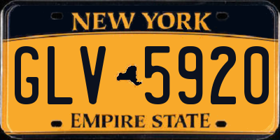 NY license plate GLV5920